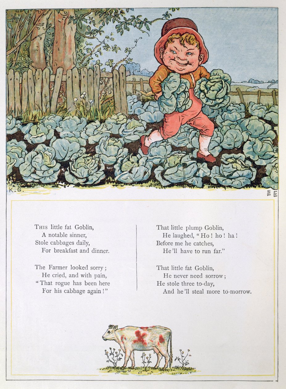A Goblin Stealing Cabbages by Kate Greenaway