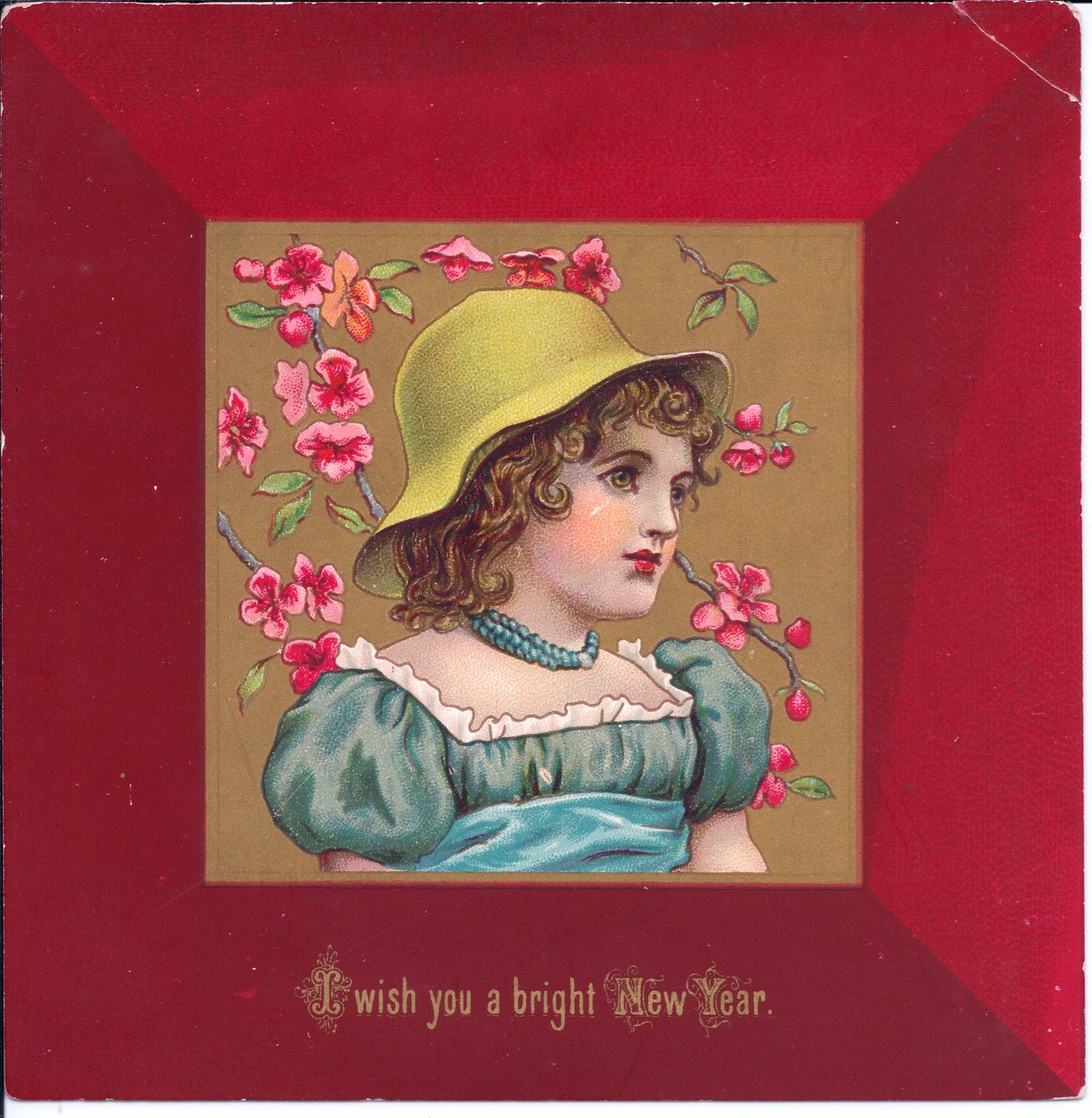 Girl in Regency Clothes Holding a Bouquet of Flowers, c.1880 by Kate Greenaway