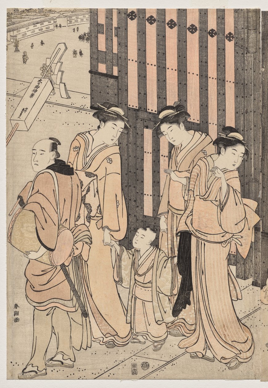 A Thousand Autumns, Ten Thousand Years on Tokiwa Bridge by Katsukawa Shuncho