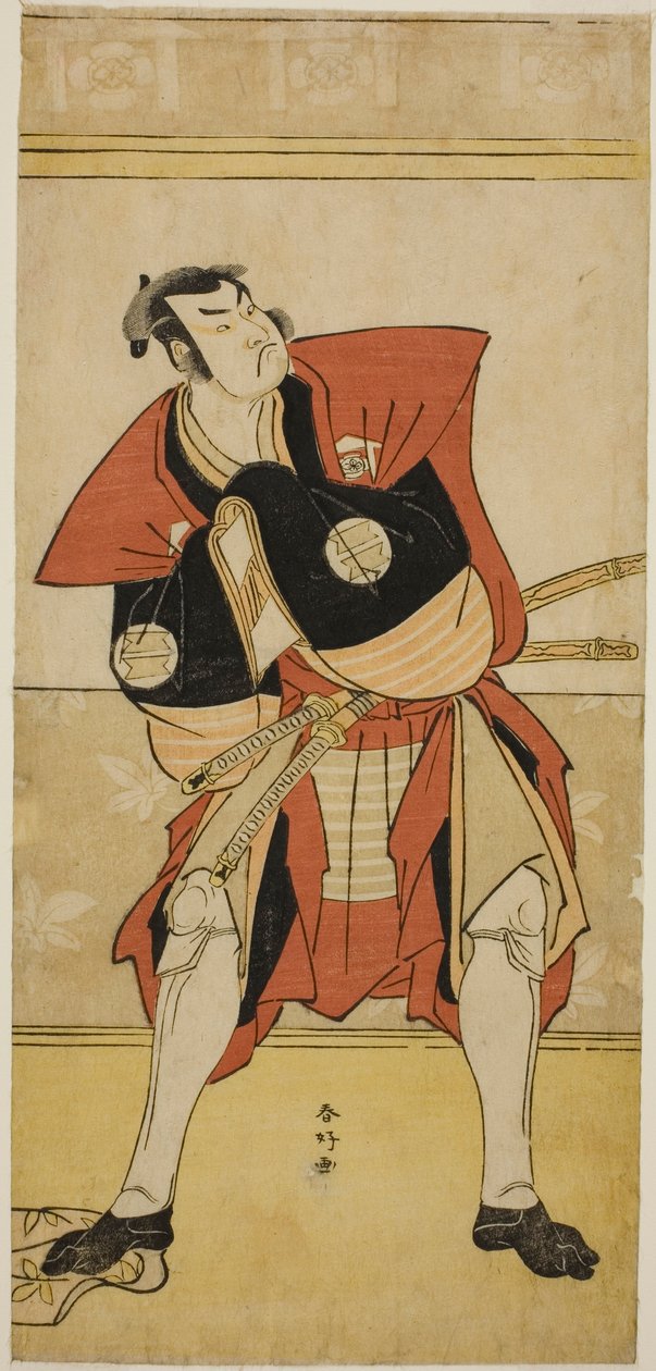 The Actor Sakata Hangoro III as Omi no Kotoda in the Play Haru no Nishiki Date-zome Soga, Performed at the Nakamura Theater in the Second Month, 1790 by Katsukawa Shunkо̄
