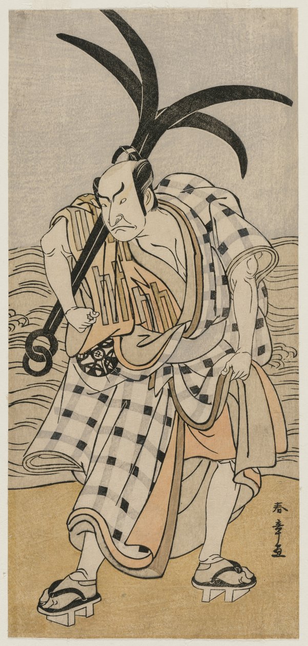 Nakamura Nakazo I as a Townsman Holding an Anchor, c. 1780 by Katsukawa Shunsho