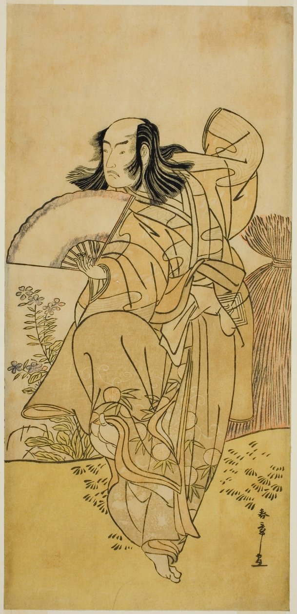 The Actor Ichikawa Yaozo III as Kusunoki Uraminosuke Disguised as a Male Fox from Tsukamoto, in the Play Kumoi no Hana Yoshino no Wakamusha, Performed at the Nakamura Theater in the Eleventh Month, 1786 by Katsukawa Shunsho