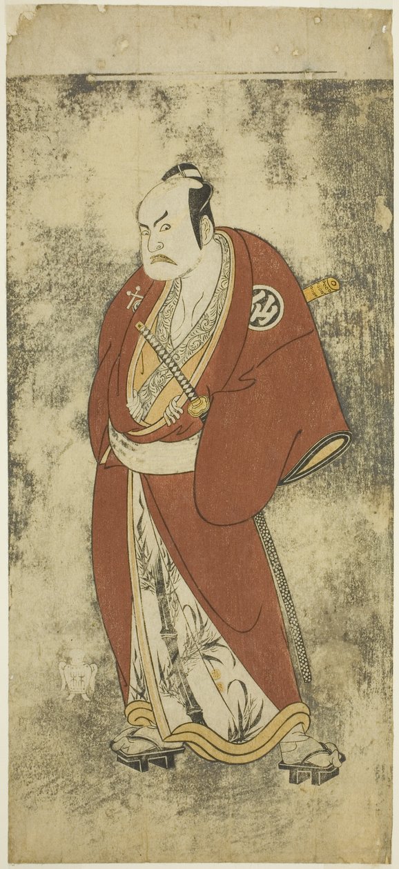 The Actor Nakamura Sukegoro II as Kaminari Shokuro in the Joruri 