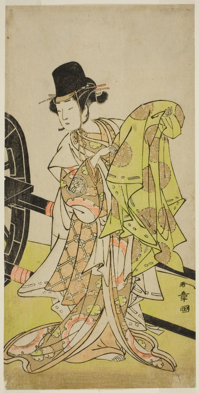 The Actor Yamashita Kinsaku II as Tsukimasu, Acting as Sakura-maru, in the Play Miya-bashira Iwao no Butai, Performed at the Morita Theater in the Seventh Month, 1773 by Katsukawa Shunsho