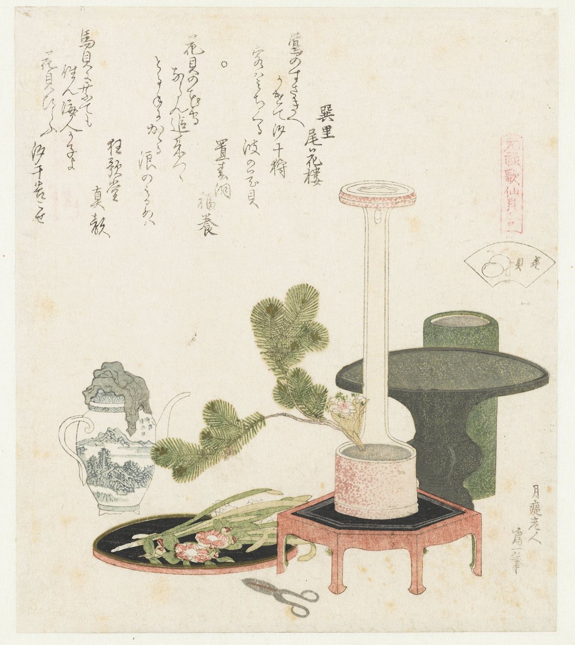 Flower Shell by Katsushika Hokusai
