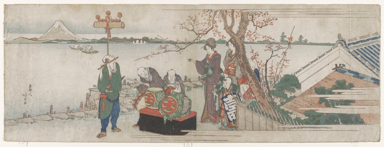 Daikagura Performers by Katsushika Hokusai