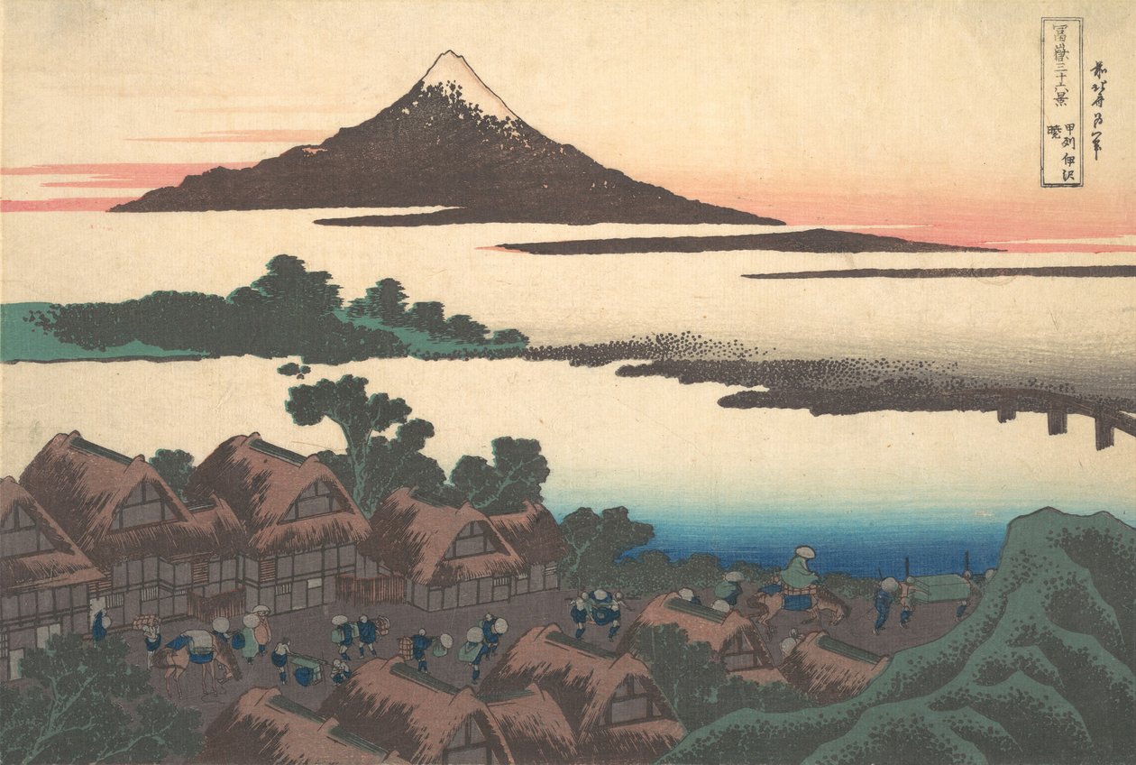 Dawn at Isawa in Kai Province, from the series Thirty-six Views of Mount Fuji by Katsushika Hokusai