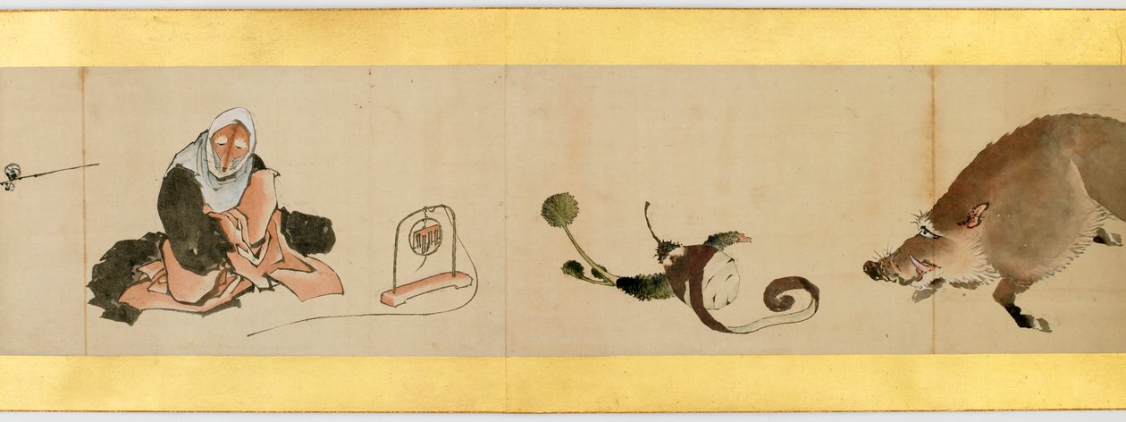 Detail of Handscroll with Miscellaneous Images, Edo Period, 1839 by Katsushika Hokusai