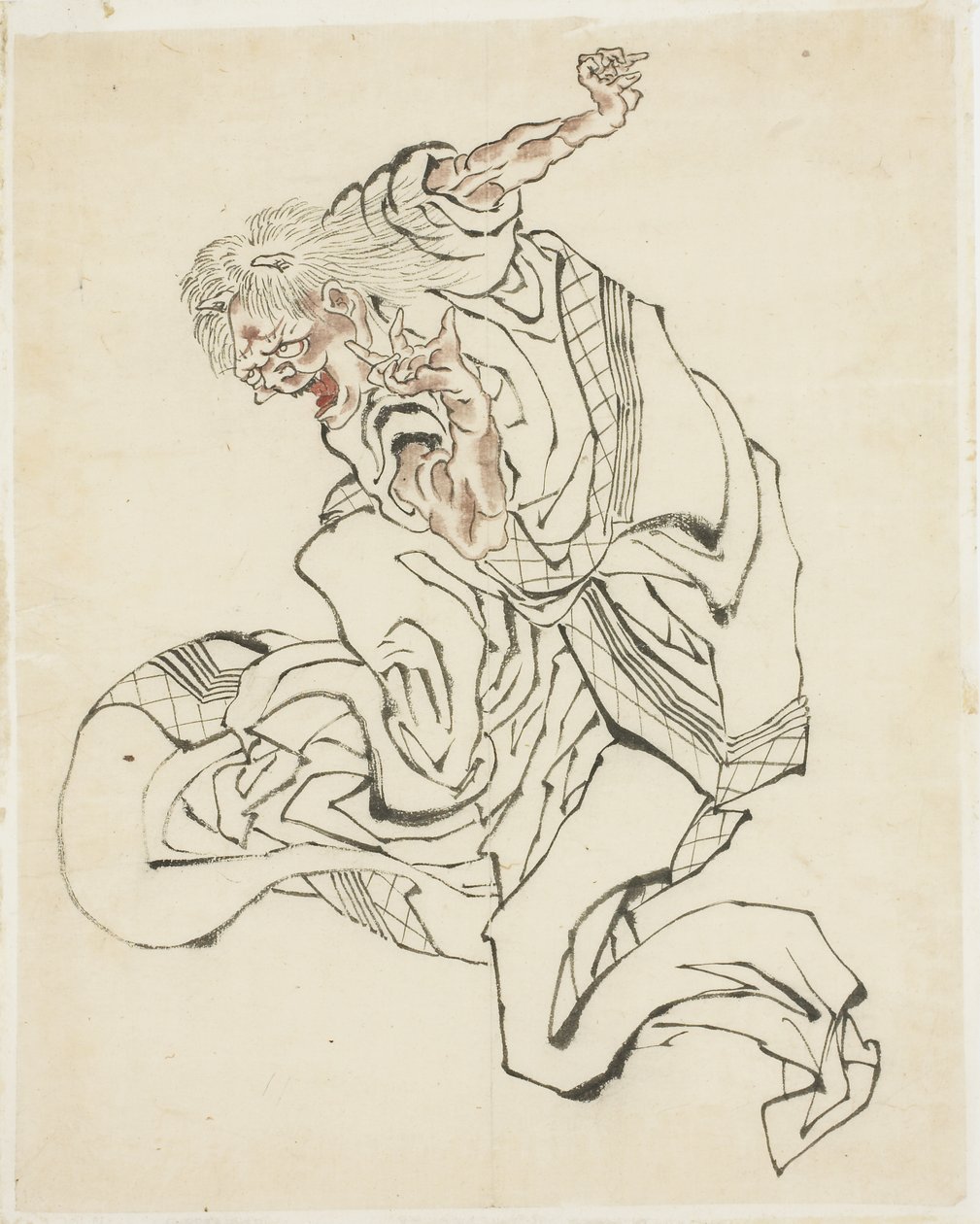 Female Oni (illustration for a folk tale) by Katsushika Hokusai