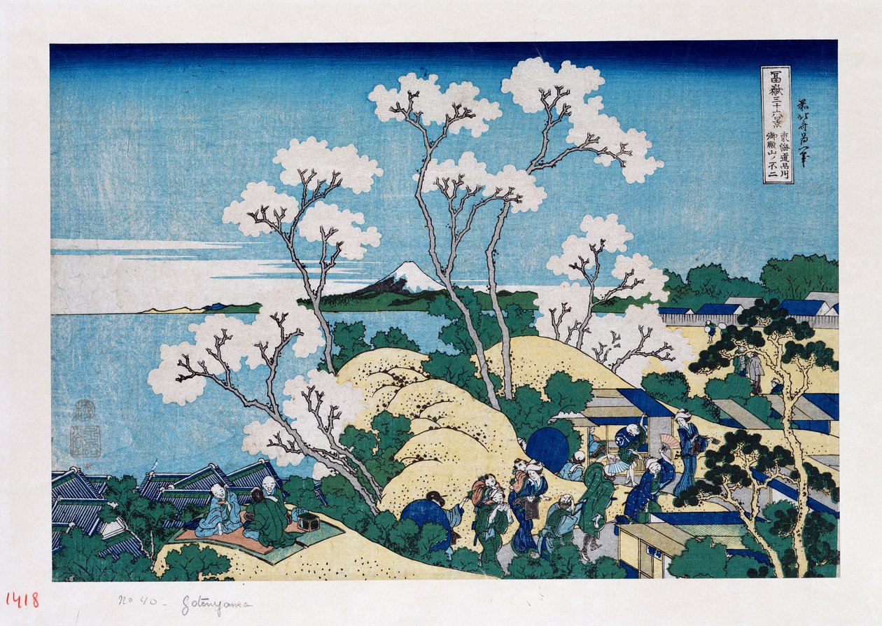 Fuji from Gotenyama at Shinagawa on the Tokaido, from the series The Thirty-Six Views of Mt. Fuji by Katsushika Hokusai