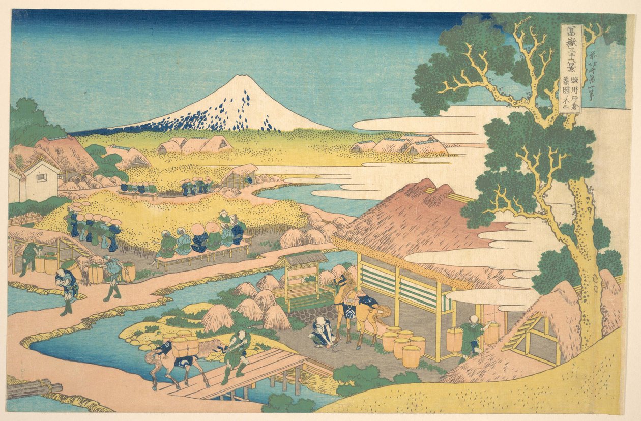 Fuji from the Katakura Tea Fields in Suruga, from the series Thirty-six Views of Mount Fuji by Katsushika Hokusai