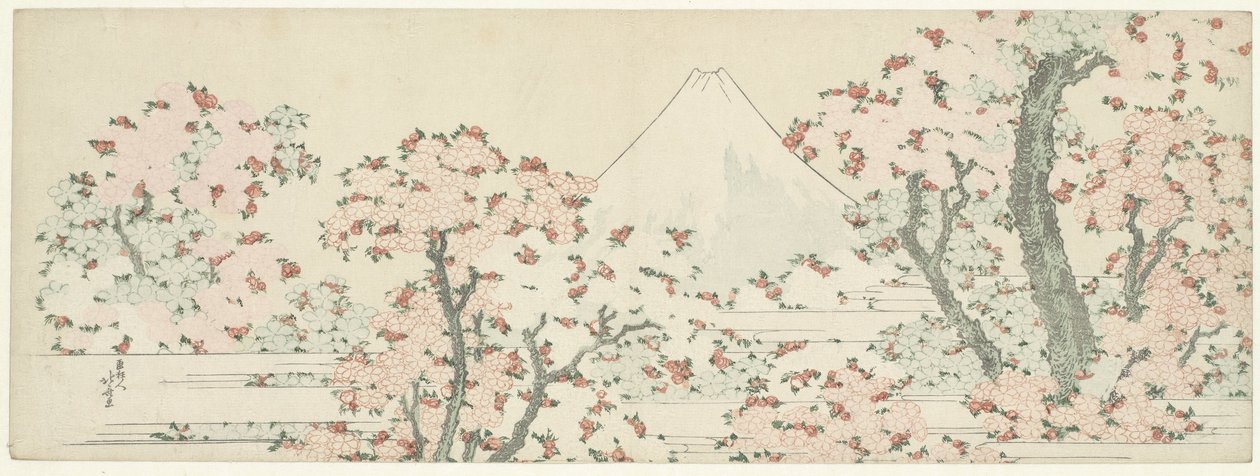 Fuji over Cherry Blossom by Katsushika Hokusai