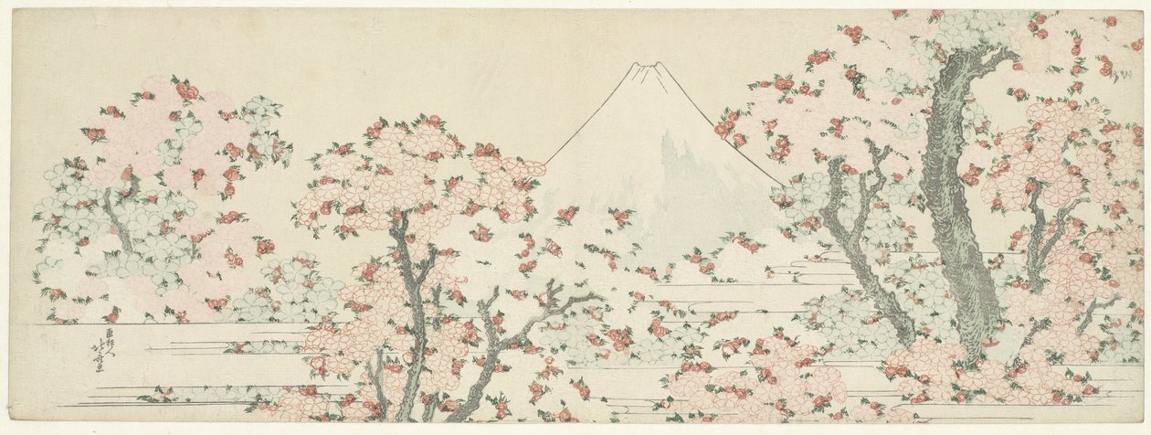 Fuji over Cherry Blossom by Katsushika Hokusai