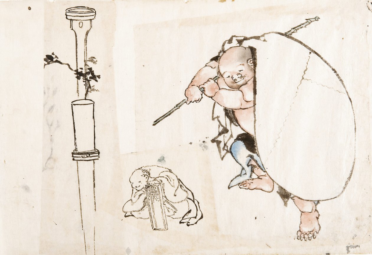 Hotei by Katsushika Hokusai