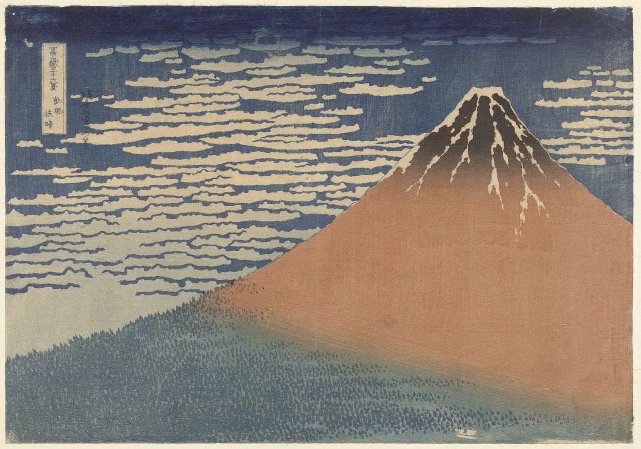 Mount Fuji in Clear Weather (Red Fuji) by Katsushika Hokusai