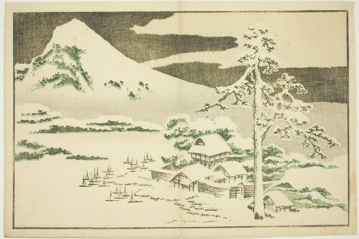 Mount Fuji in Winter, from The Picture Book of Realistic Paintings of Hokusai by Katsushika Hokusai