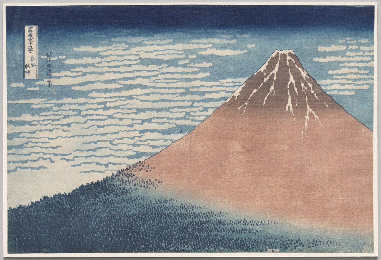 South Wind, Clear Sky, from the series Thirty-six Views of Mount Fuji by Katsushika Hokusai