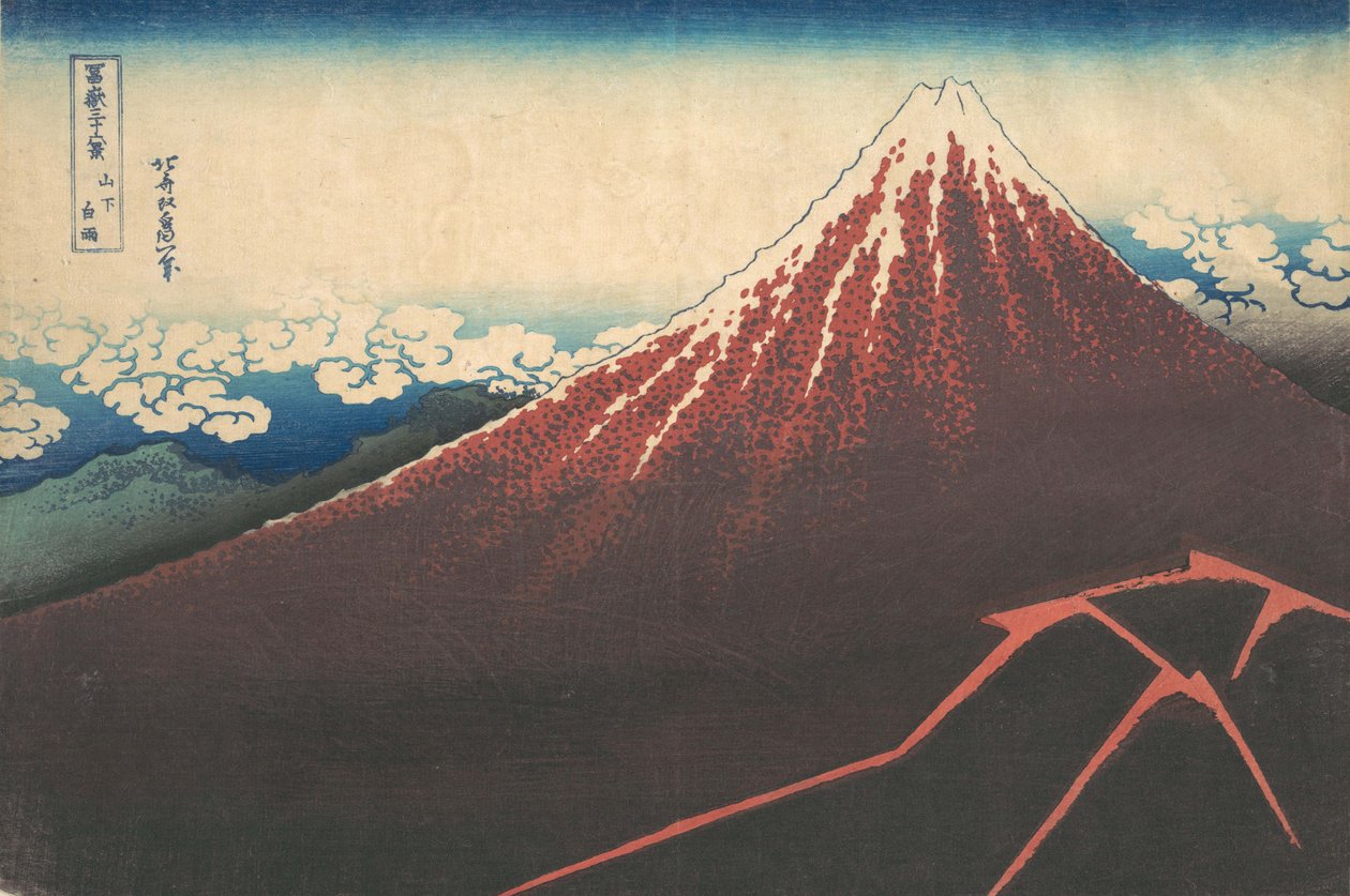 Storm Below Mount Fuji, from the Series Thirty-six Views of Mount by Katsushika Hokusai