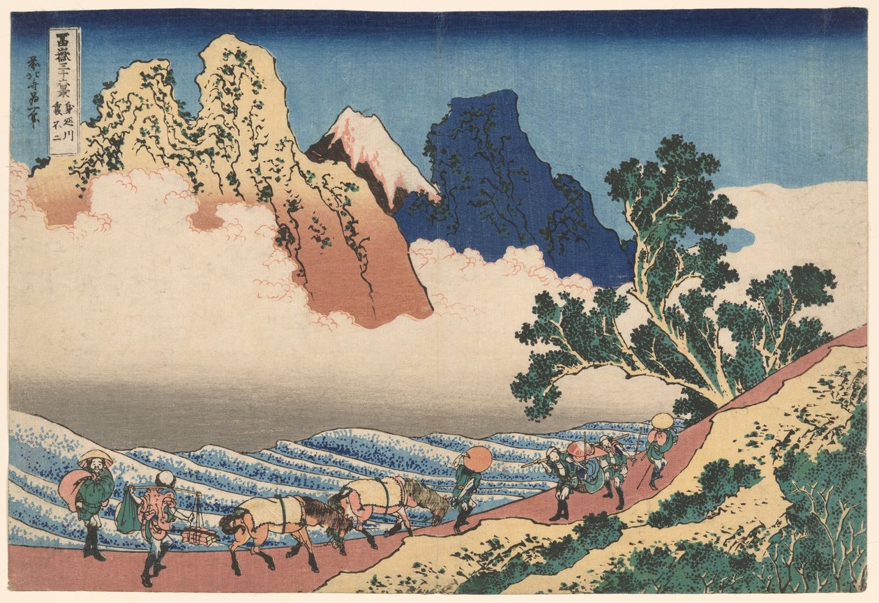 The Back of Mount Fuji Seen from Minobu River, from the series Thirty-Six Views of Mount Fuji by Katsushika Hokusai