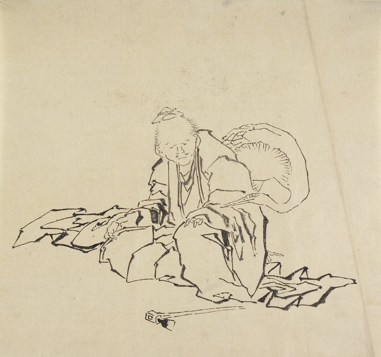 The Craftsman of Hida by Katsushika Hokusai