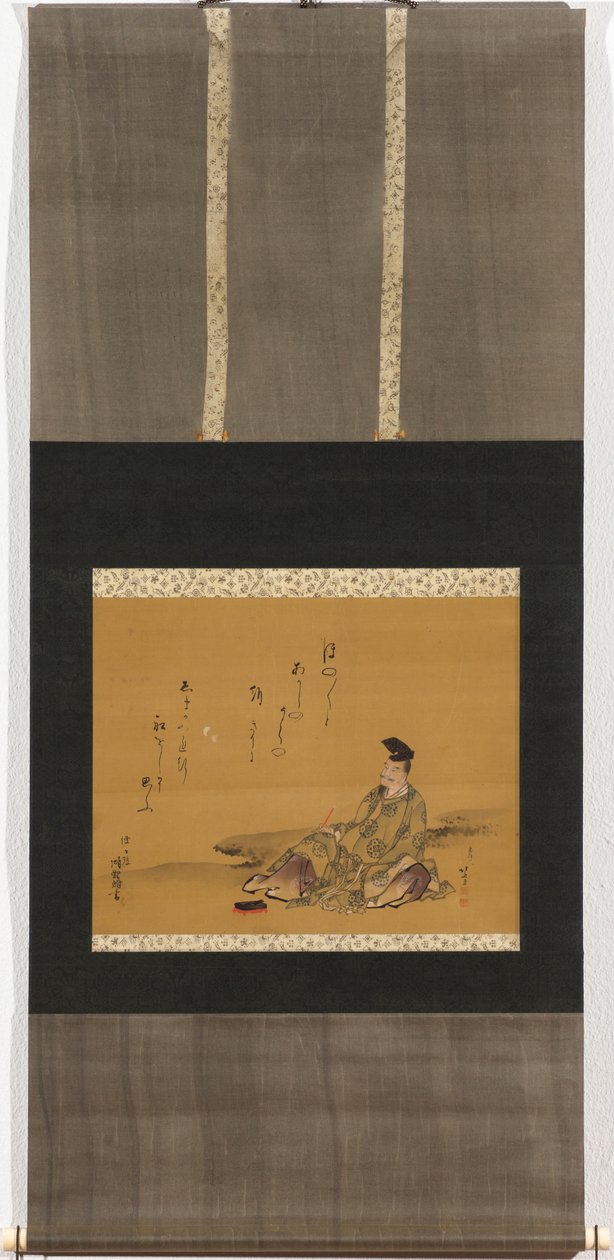 The divine poet Kakinomoto no Hitomaro by Katsushika Hokusai