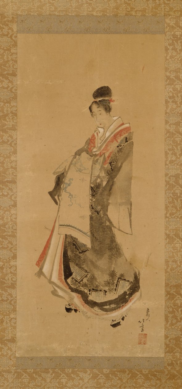 Walking Courtesan by Katsushika Hokusai