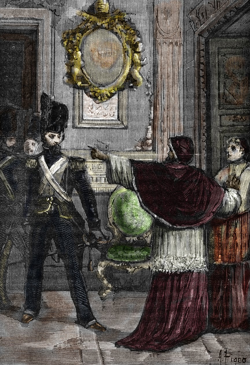 General Radet Kidnaps Pope Pius VII Locked Up in the Quirinal Palace by Alec Hunter