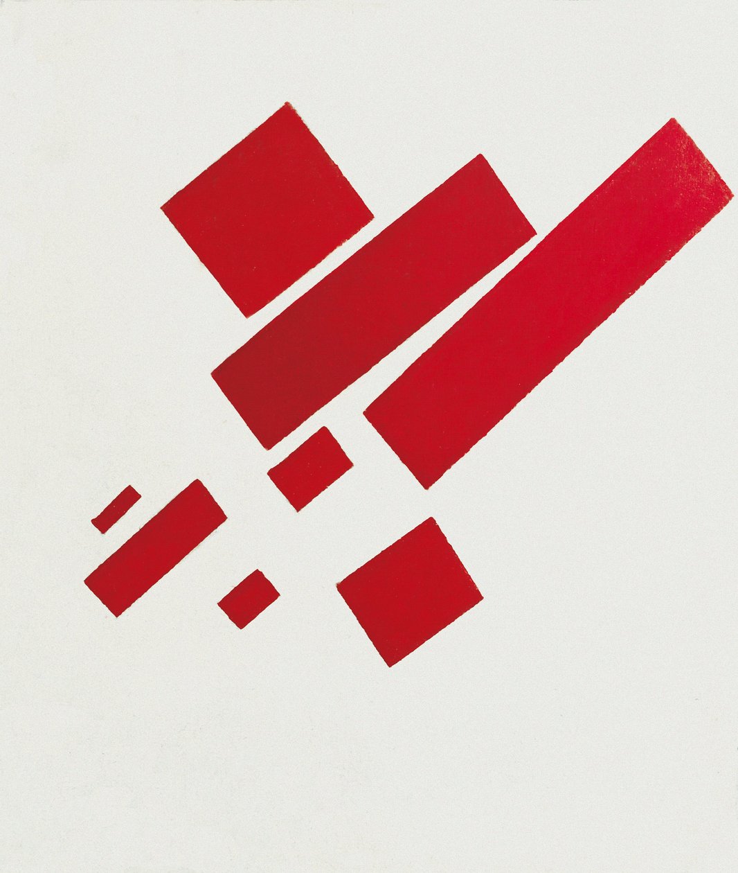 Eight red rectangles. Painting by Kazimir Severinovich Malevich (Malevich, Malevic) (1878-1935) by Kazimir Severinovich Malevich