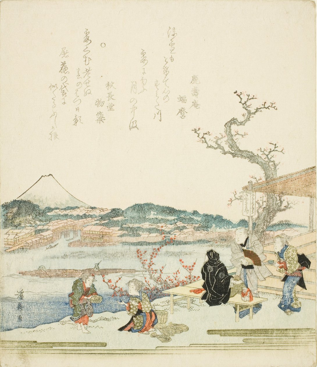 View of Mount Fuji from a Tea House by Keisai Eisen