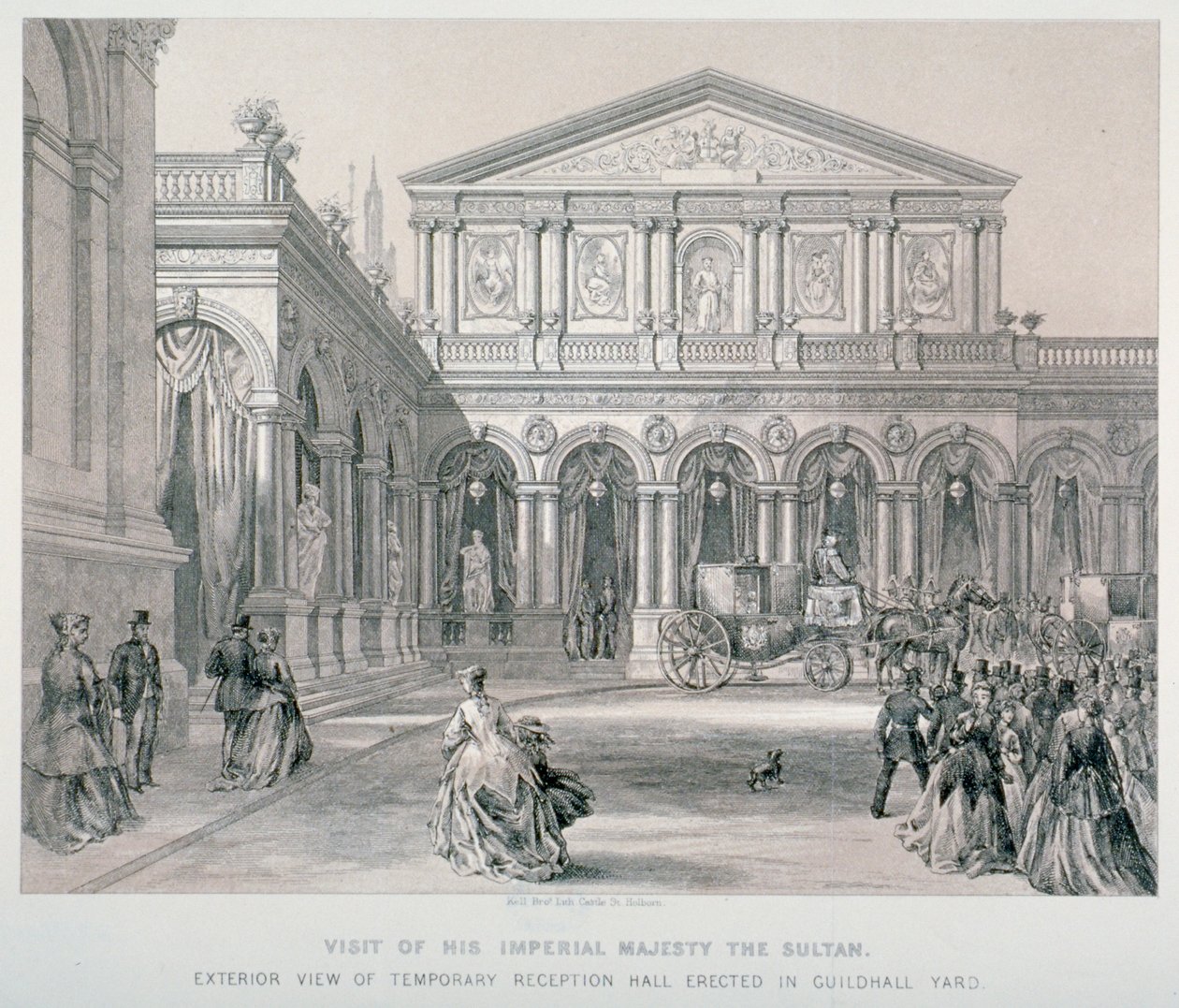 Visit of Abd-ul-Aziz, Sultan of Turkey to the Guildhall, City of London by Kell Brothers