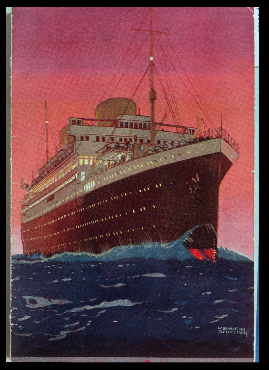 The Liner M.V. Alcantara at Sea, 1928 by Kenneth Shoesmith