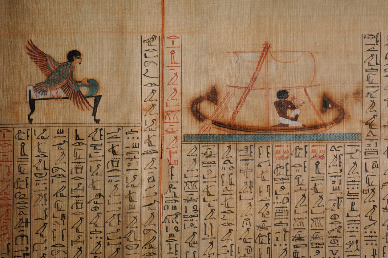 Maiherpri Papyrus, Book of the Dead, from unplundered tomb in Valley of the Kings by Kenneth Garrett