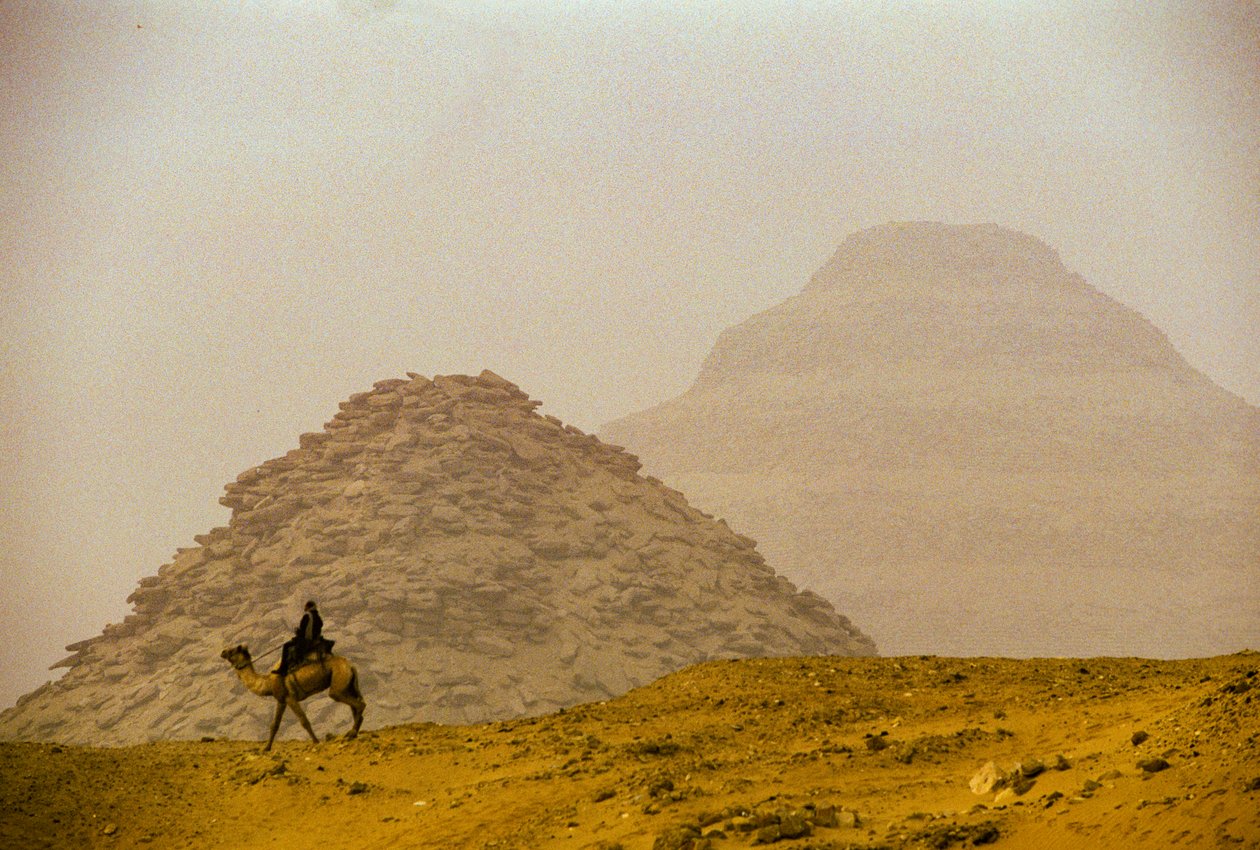 Saqqara; Teti Pyramid; 6th Dynasty; Djoser Pyramid (in background); Egypt by Kenneth Garrett