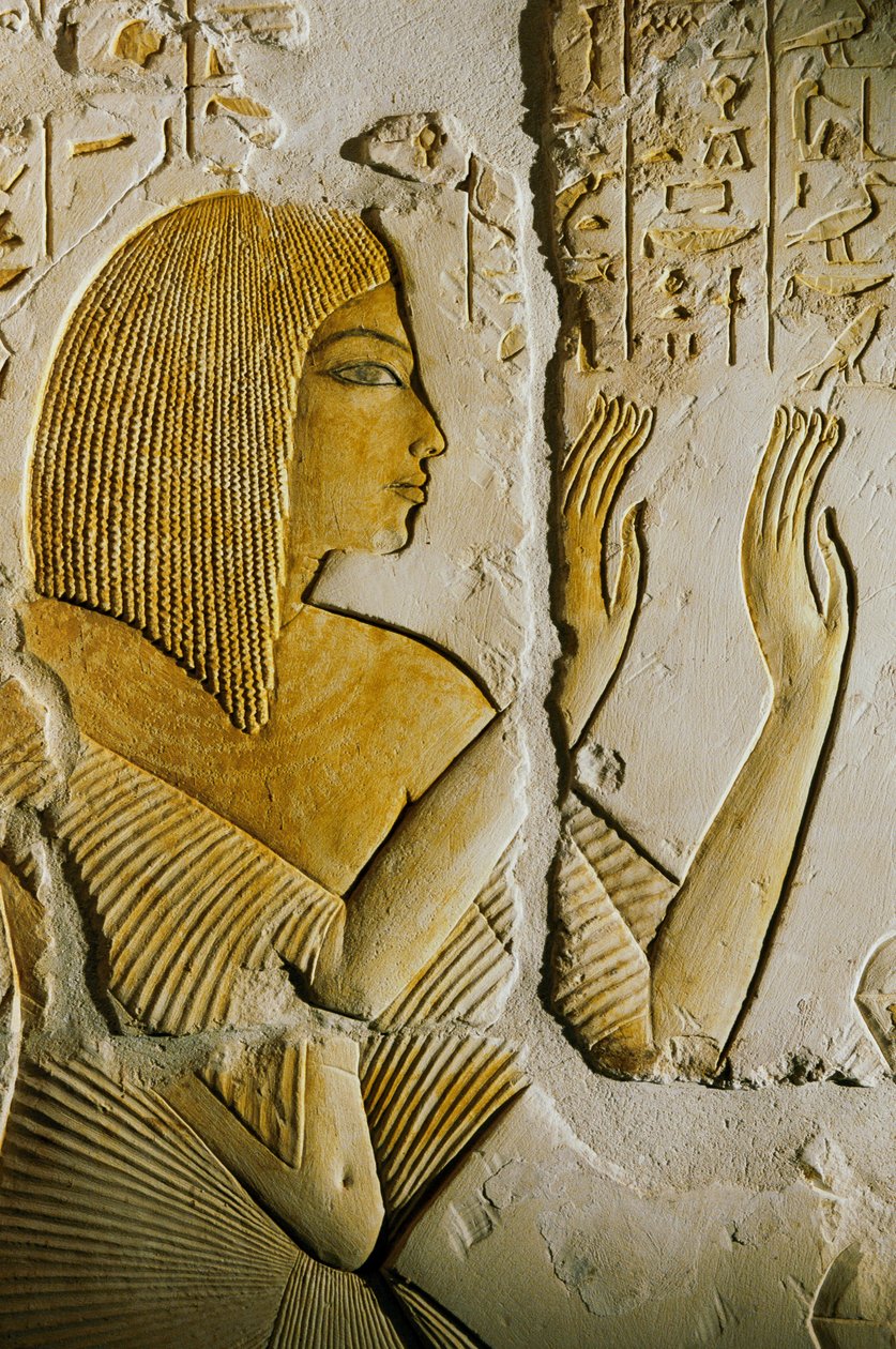 Tomb of Maia; Egypt; Archaeology; New Kingdom; Saqqara, Amarna period, art by Kenneth Garrett