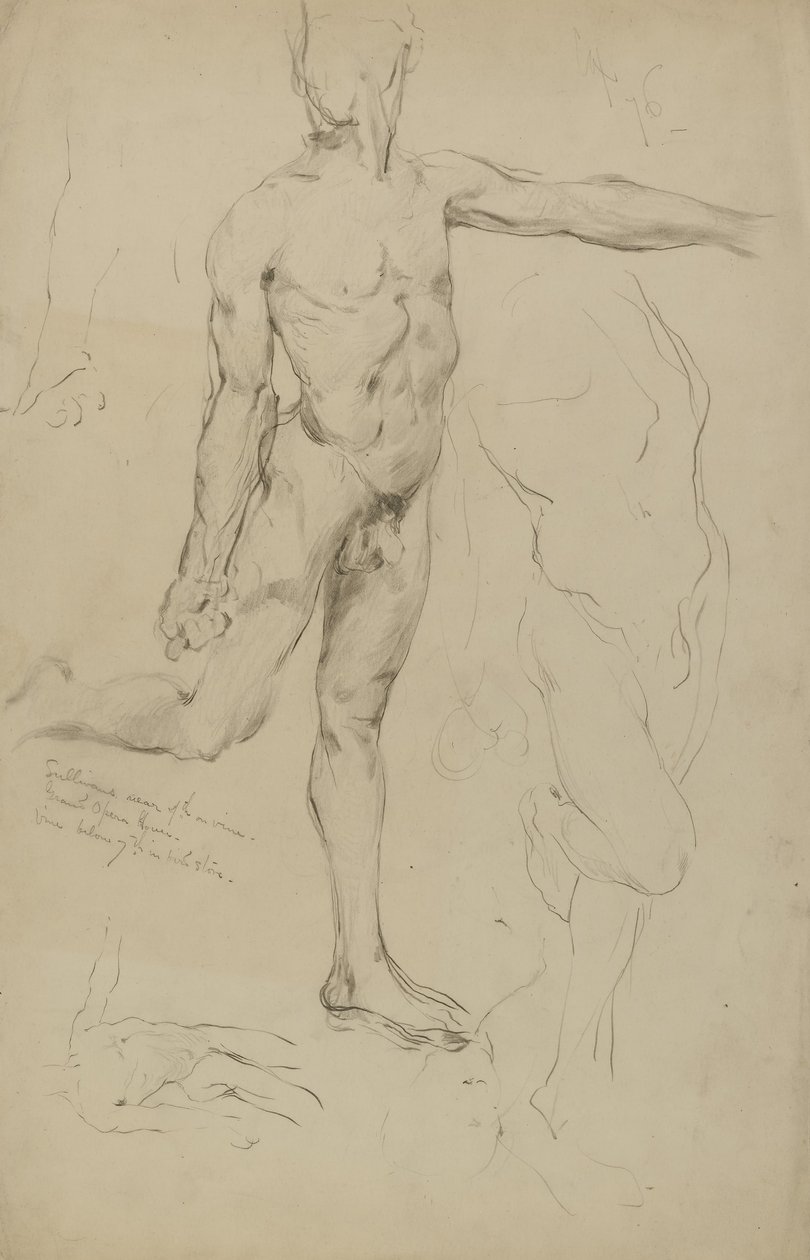 Untitled (Studies of Male Nudes) by Kenyon Cox