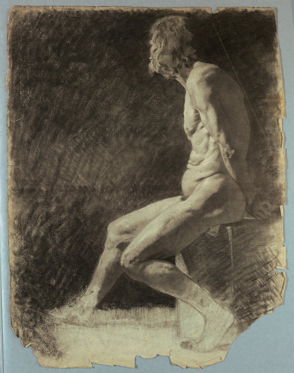 Nude Study of Seated Man by Kenyon Cox