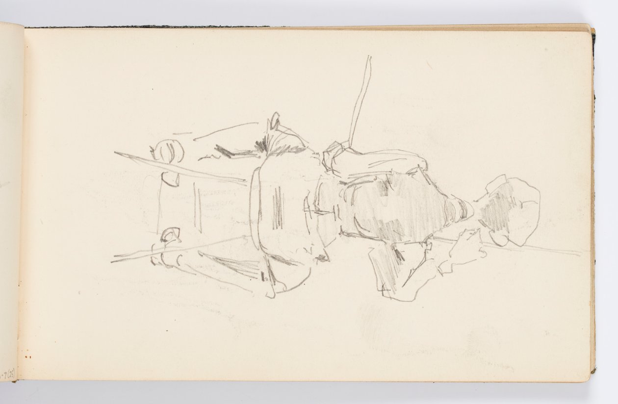 Sketchbook Page: Artist at Work by Kenyon Cox