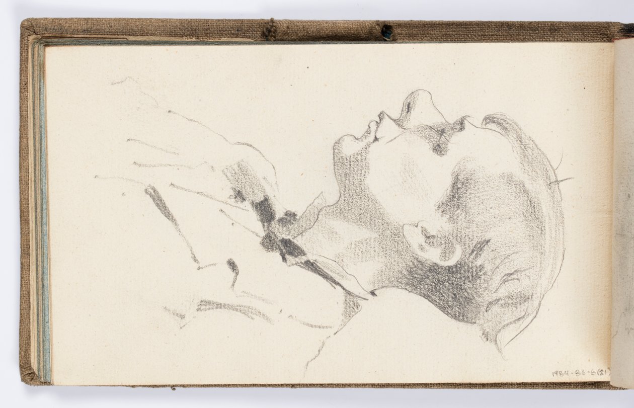 Sketchbook Page: Man in Profile by Kenyon Cox