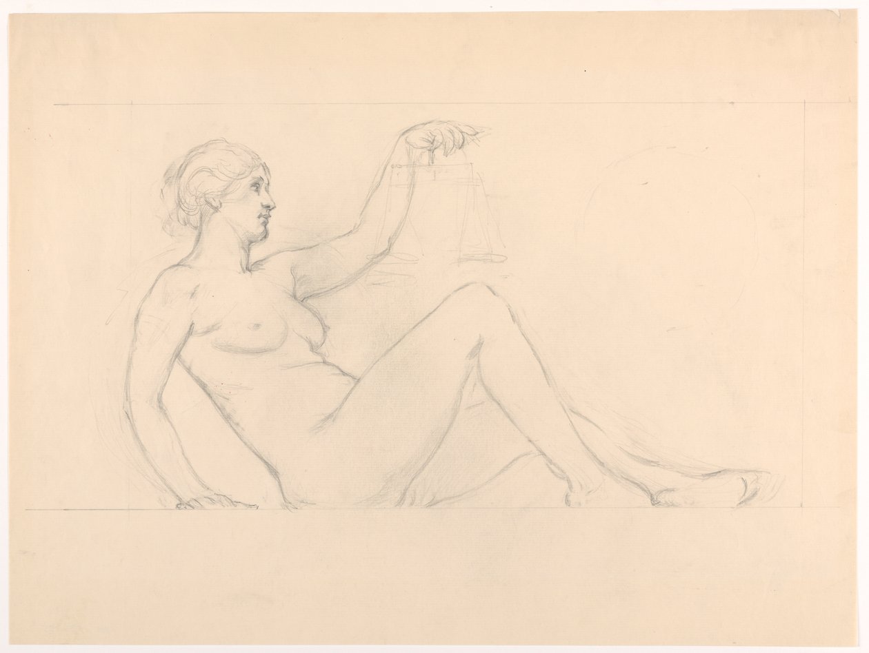 Study for "Equity" in "The Common Law" Frieze for "The Reign of Law" Mural at New York Appellate Division Courthouse by Kenyon Cox