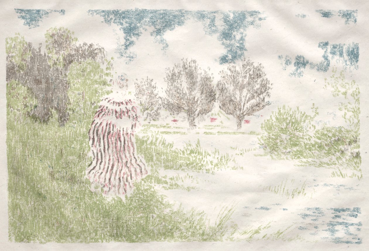 Landscapes: Woman in a Striped Dress by Ker Xavier Roussel