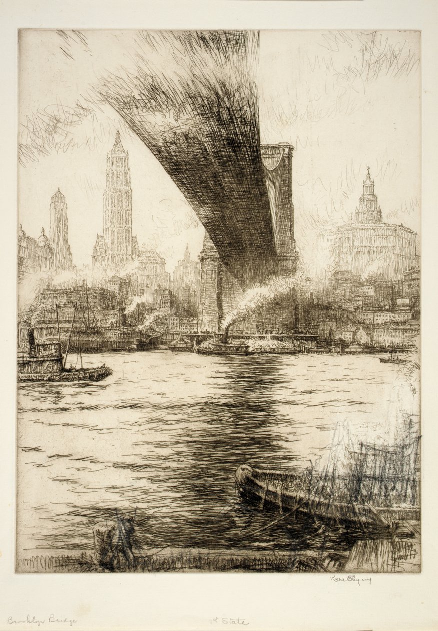 Brooklyn Bridge by Kerr Eby
