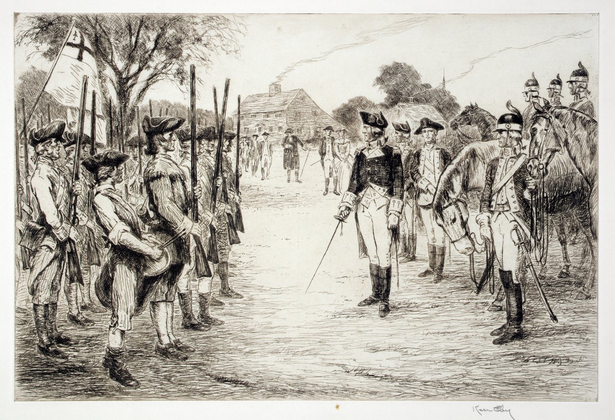 George Washington and His Troops by Kerr Eby