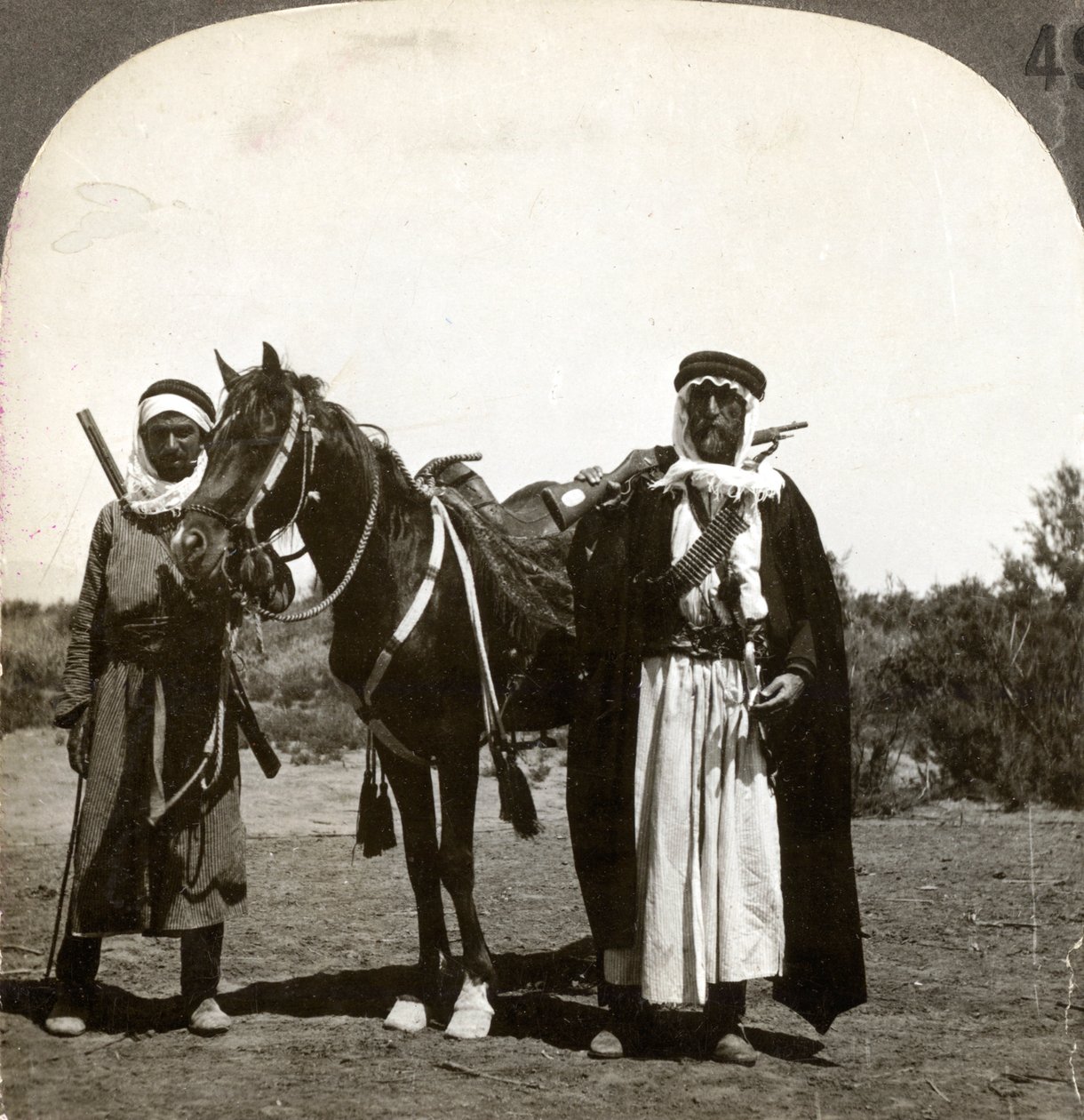 A Sheikh and His Bodyguard, Syria by Keystone View Company