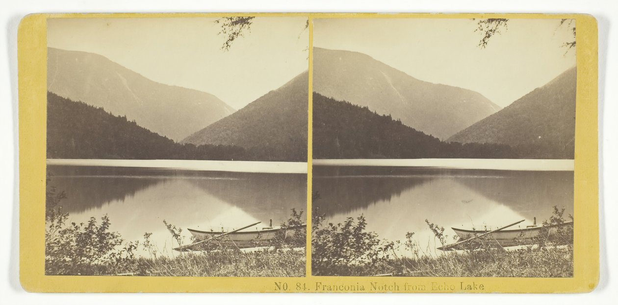 Franconia Notch from Echo Lake by Kilburn Brothers, BW Kilburn