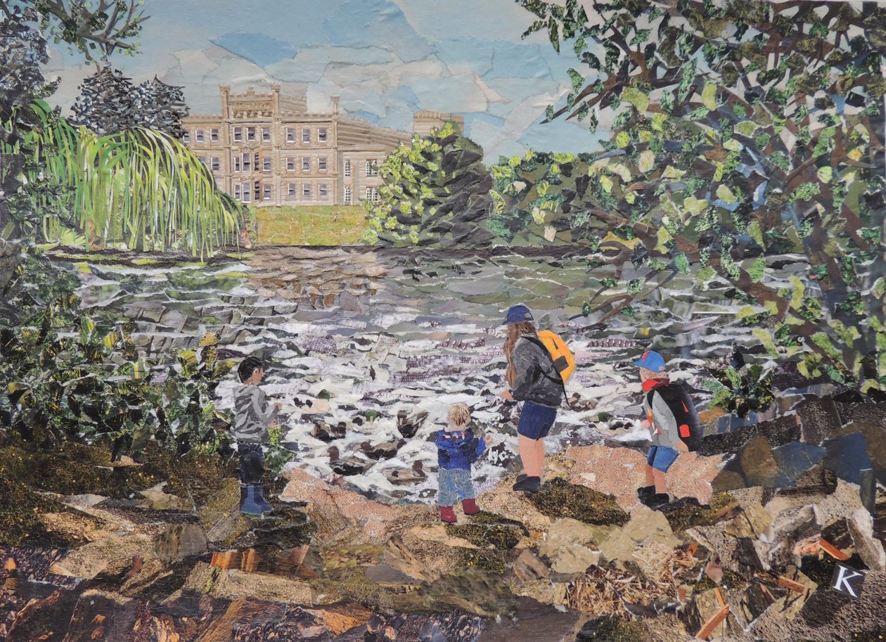 Feeding Ducks Elvaston Castle by Kirstie Adamson