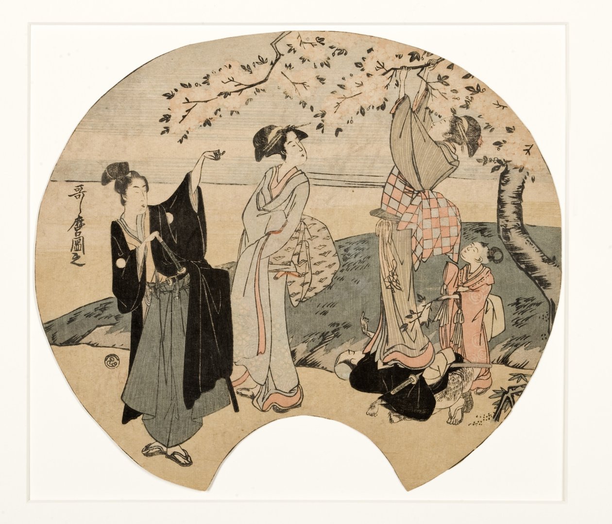 Viewing cherry blossoms by Kitagawa Utamaro