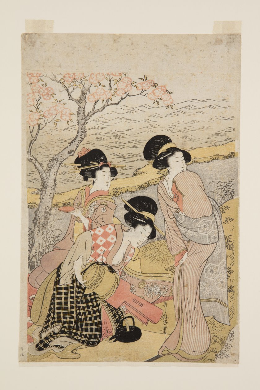 A Sake Party by the Sea by Kitagawa Utamaro