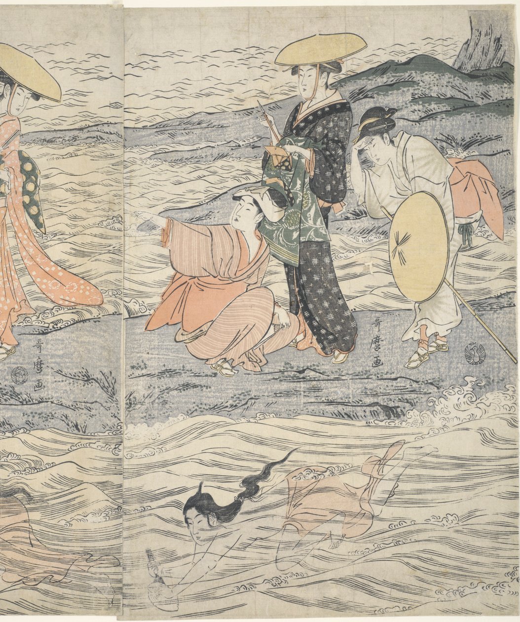 Awabi Shell Divers at Enoshima by Kitagawa Utamaro