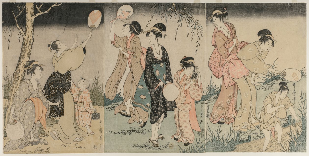 Catching Fireflies, c. 1796-1797 by Kitagawa Utamaro