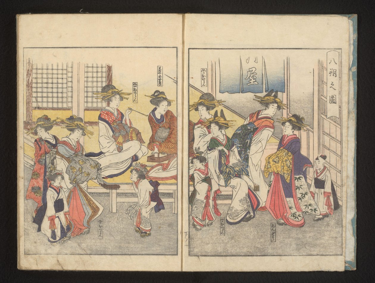 Courtesans in a Room by Kitagawa Utamaro